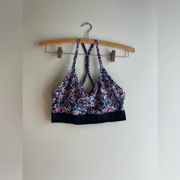PINK Victoria's Secret Other - PINK Floral Crisscross Back Sports Bra